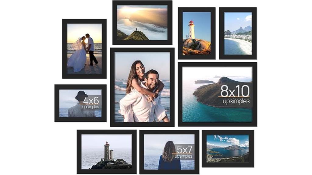 black collage picture frames