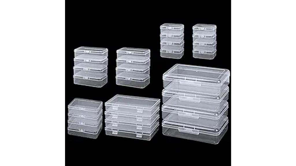 plastic storage boxes set