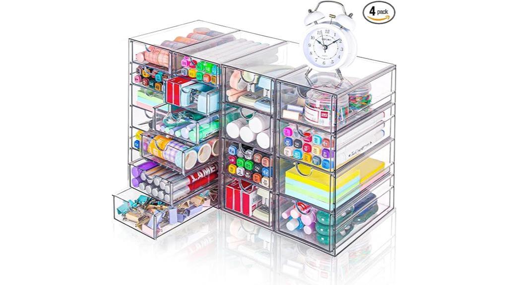 multi drawer acrylic organizer