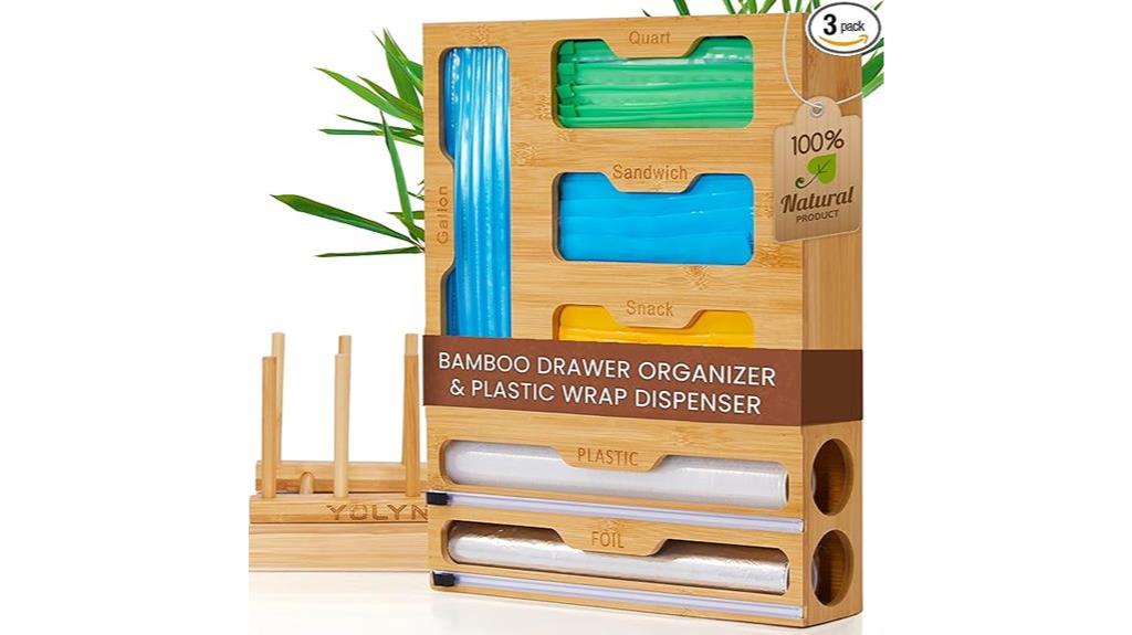 bamboo drawer organizer box