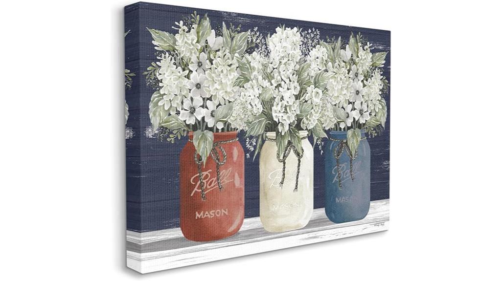 artistic americana floral canvas