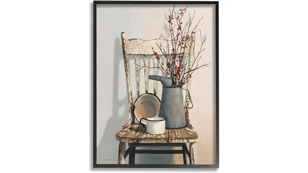 rustic vintage neutral painting