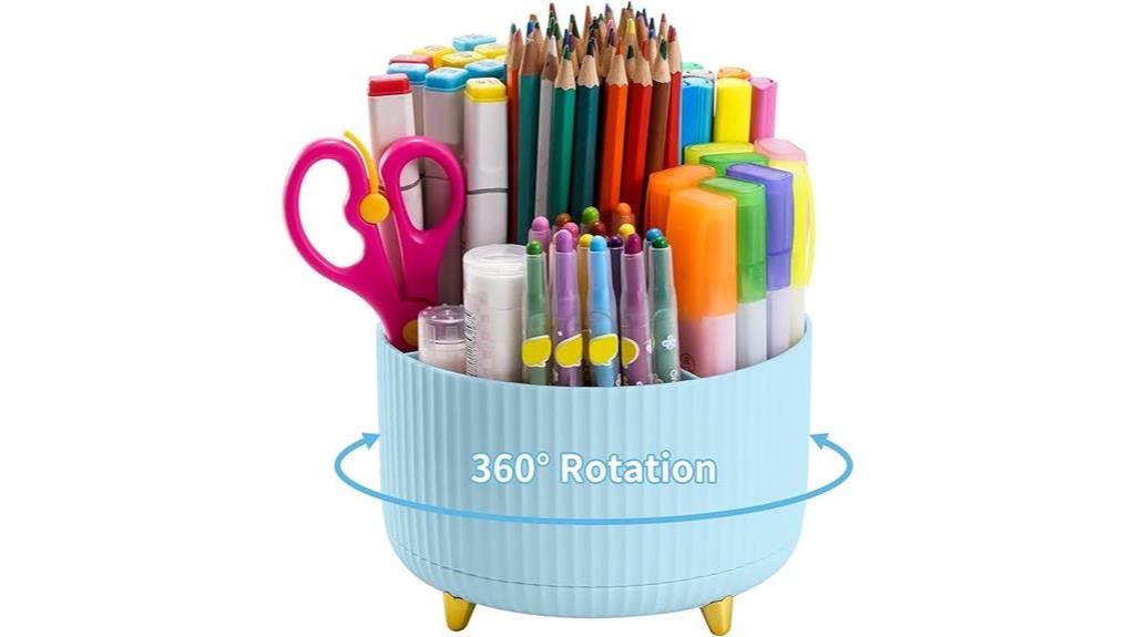 desk organizer with rotating feature