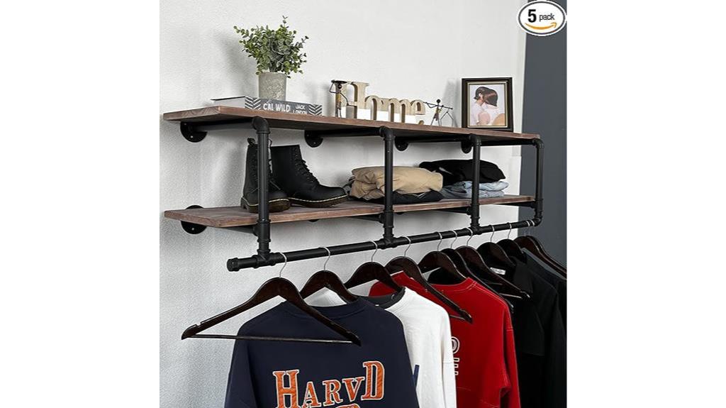 industrial pipe clothing rack