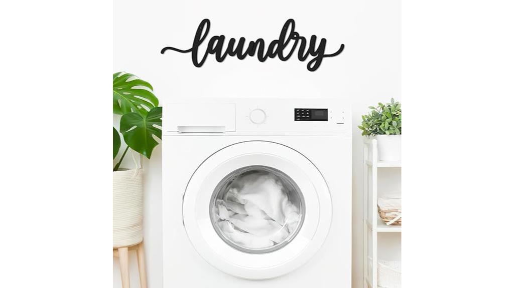 metal laundry room sign