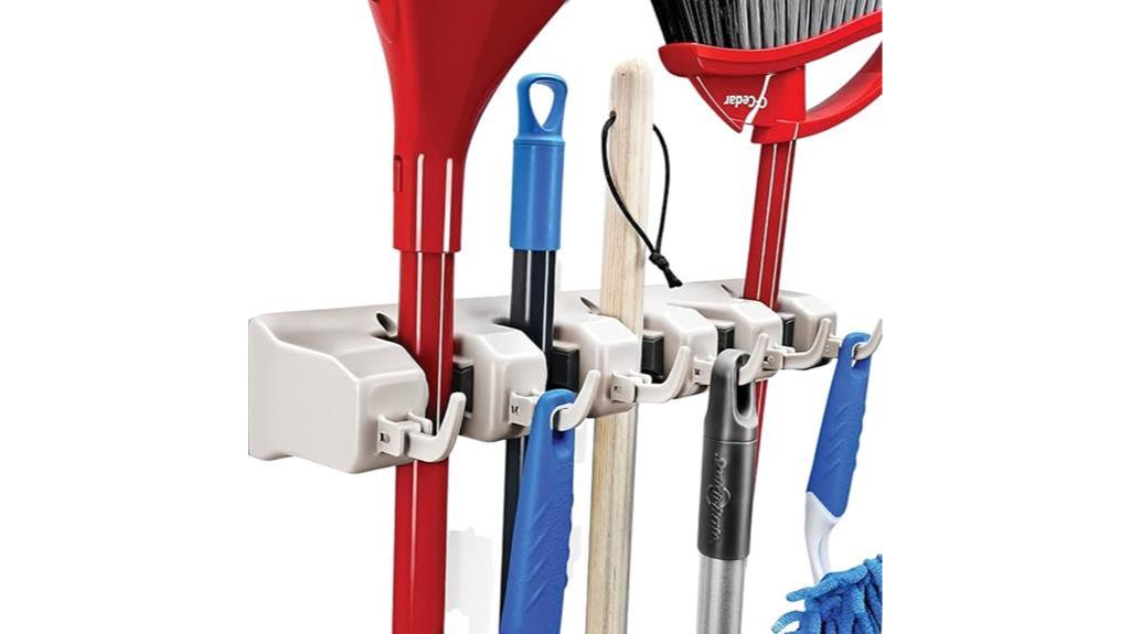organize brooms and mops
