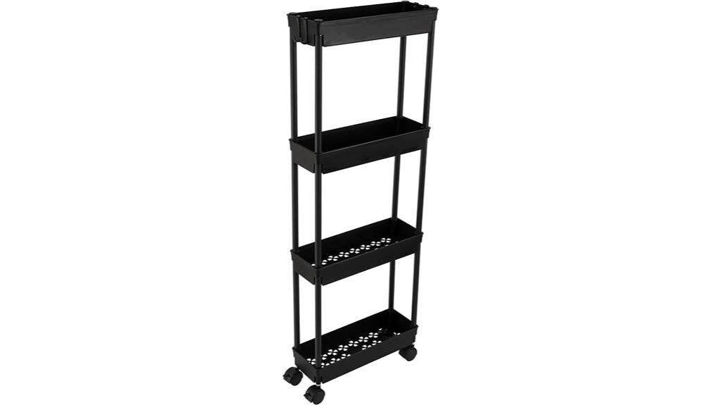 slim rolling storage cart