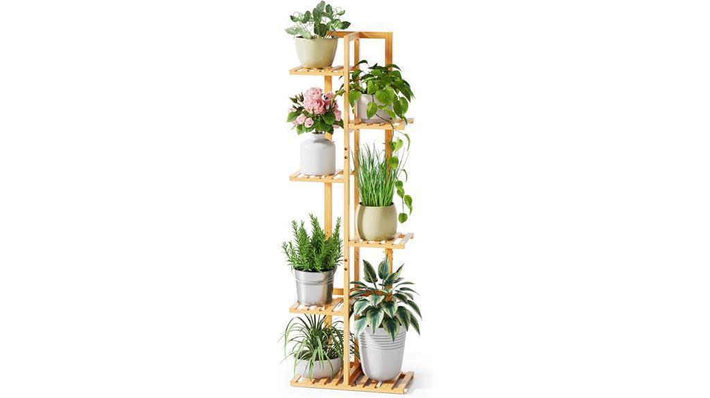 stylish bamboo plant stand