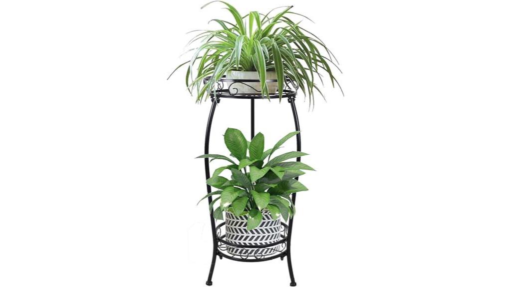 tiered metal plant stand