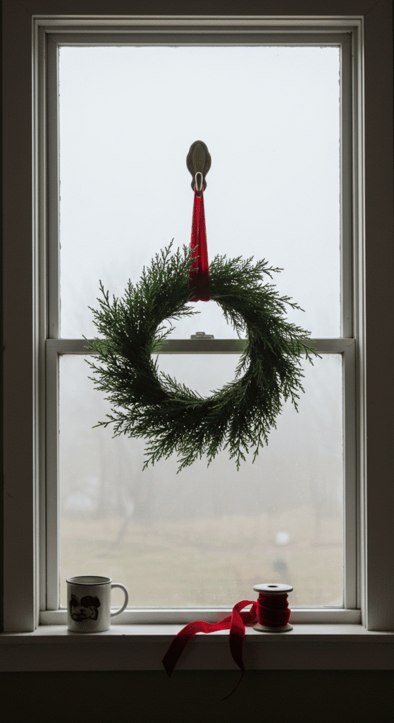 Window Pane Ribbon Christmas Enchanting Christmas Window Decor Ideas to Light Up Your Home - Cosy Hous