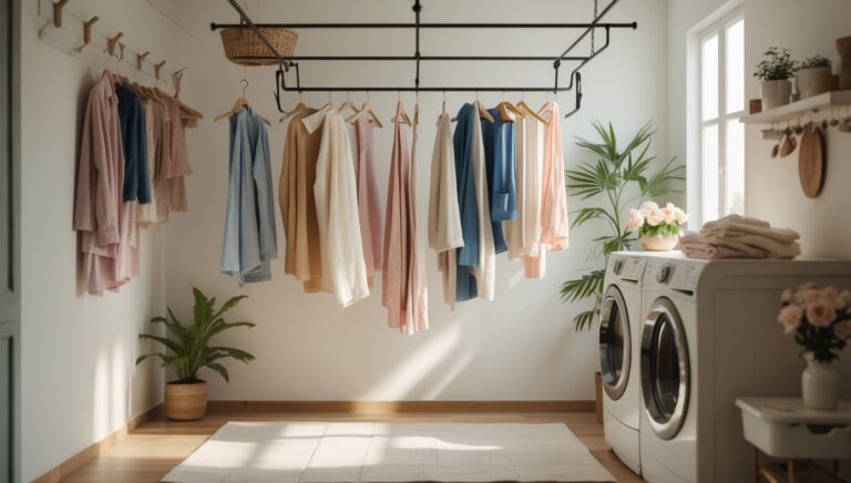 15 Best Laundry Room Hanging Ideas to Maximize Space and Efficiency