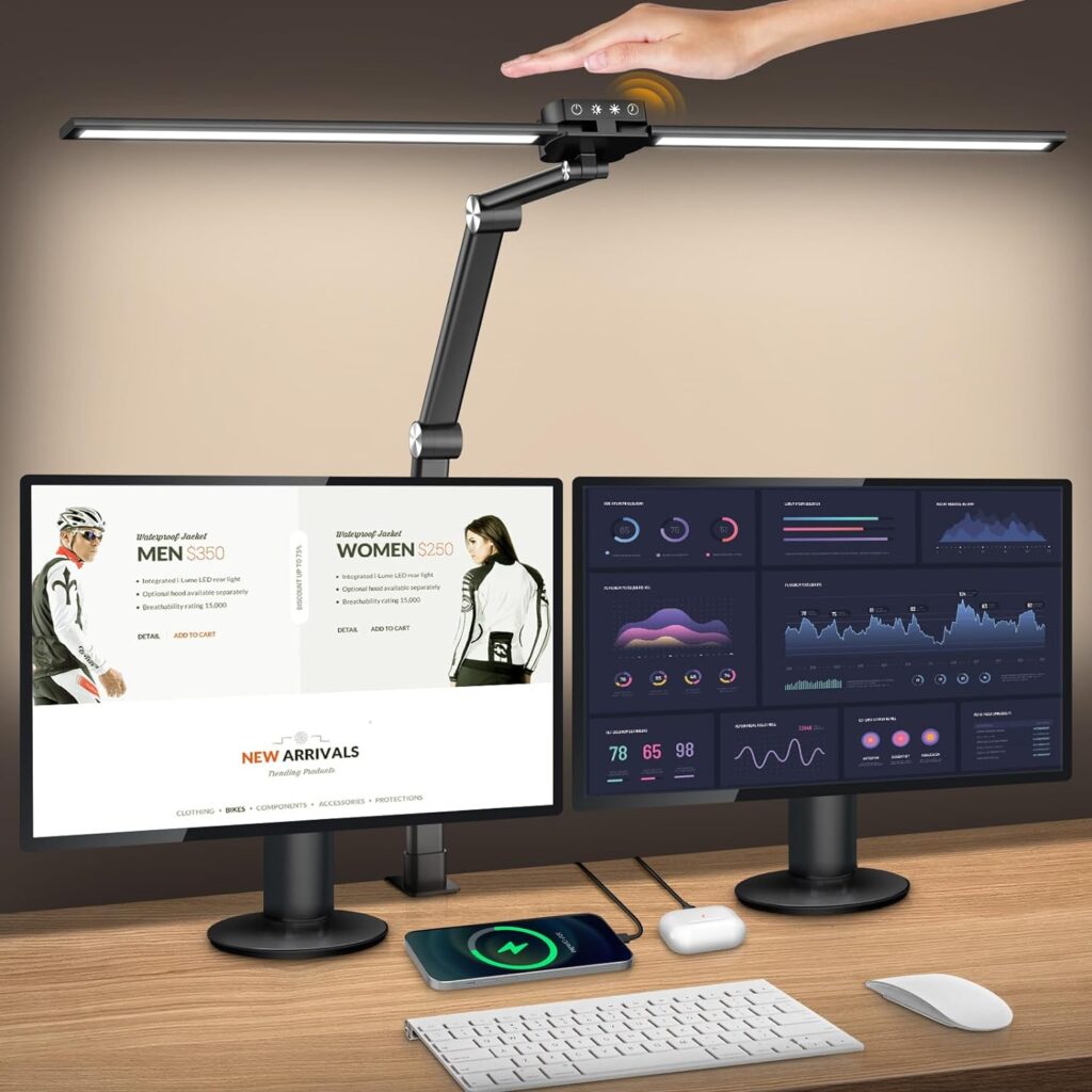 Syrinx LED Desk Lamp with Clamp and Touch Control