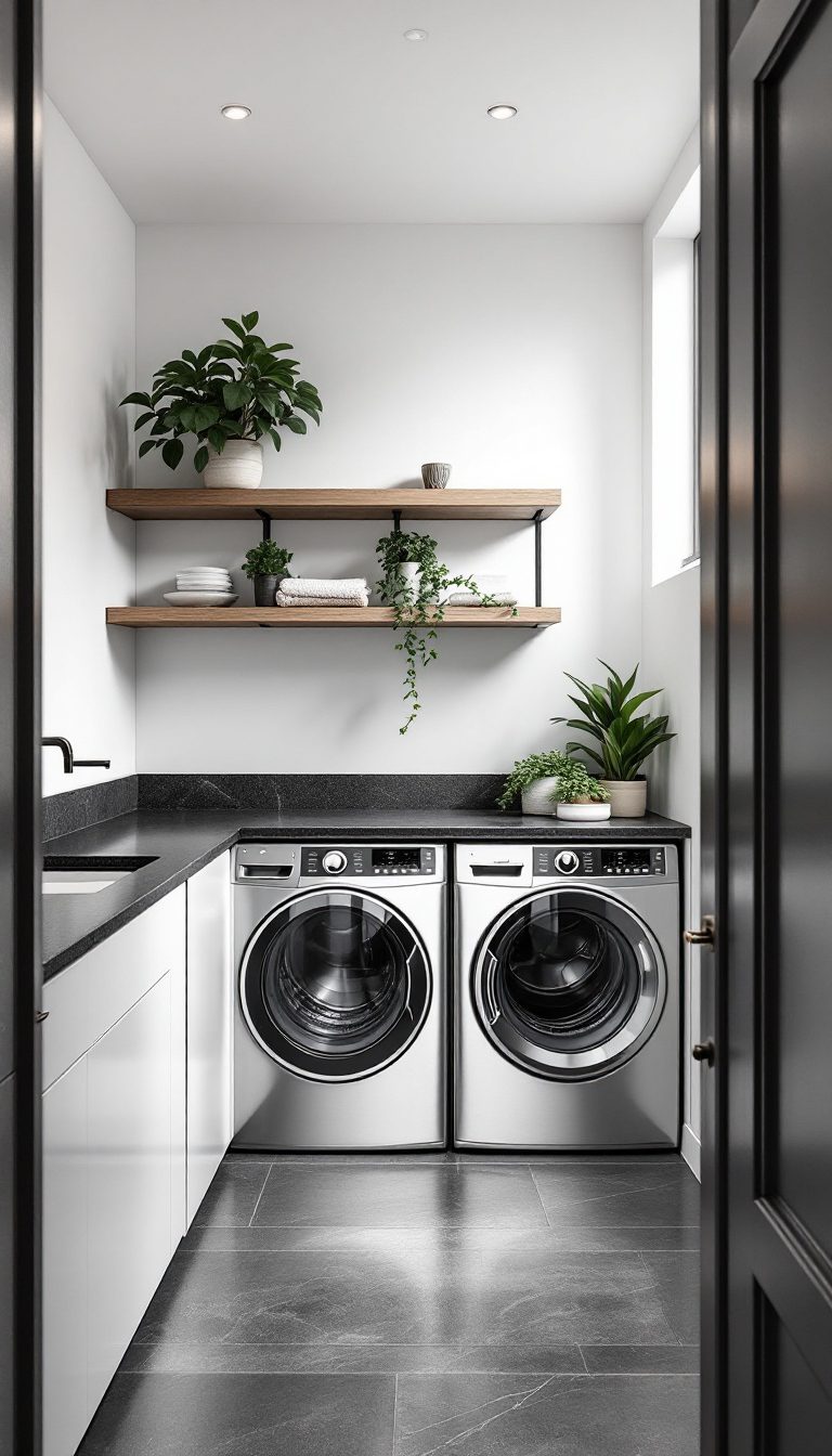 14 Black Laundry Room Ideas - Cosy Hous