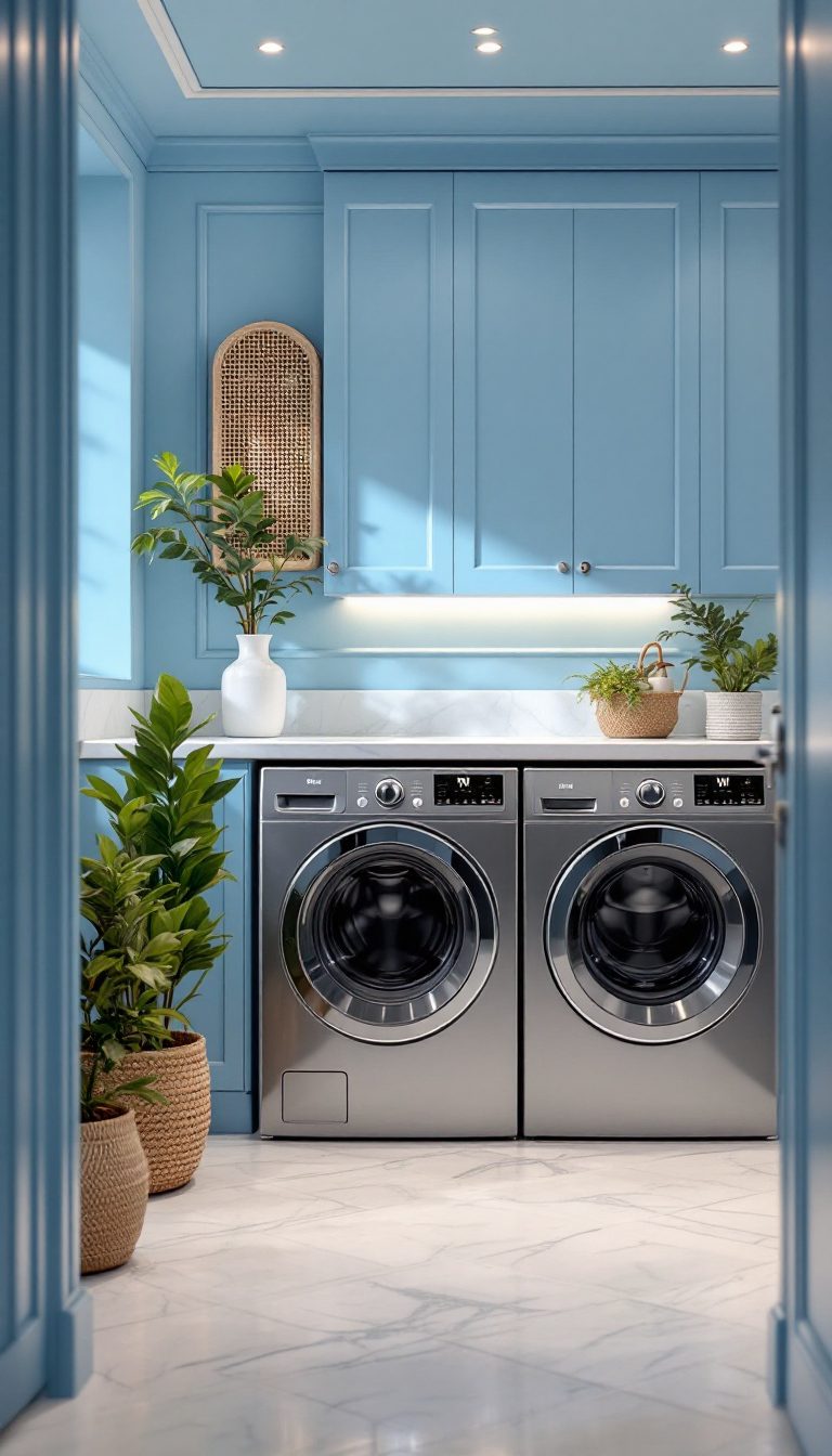 13 Beautiful Blue Laundry Rooms You'll Want in Your Home - Cosy Hous