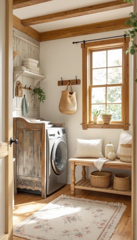 13 Cottagecore Laundry Room Ideas - Cosy Hous