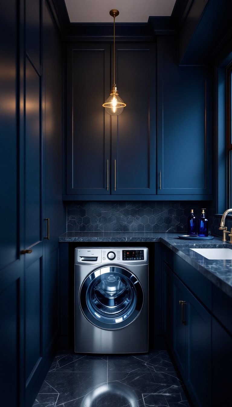 15 Dark Laundry Room Ideas - Cosy Hous