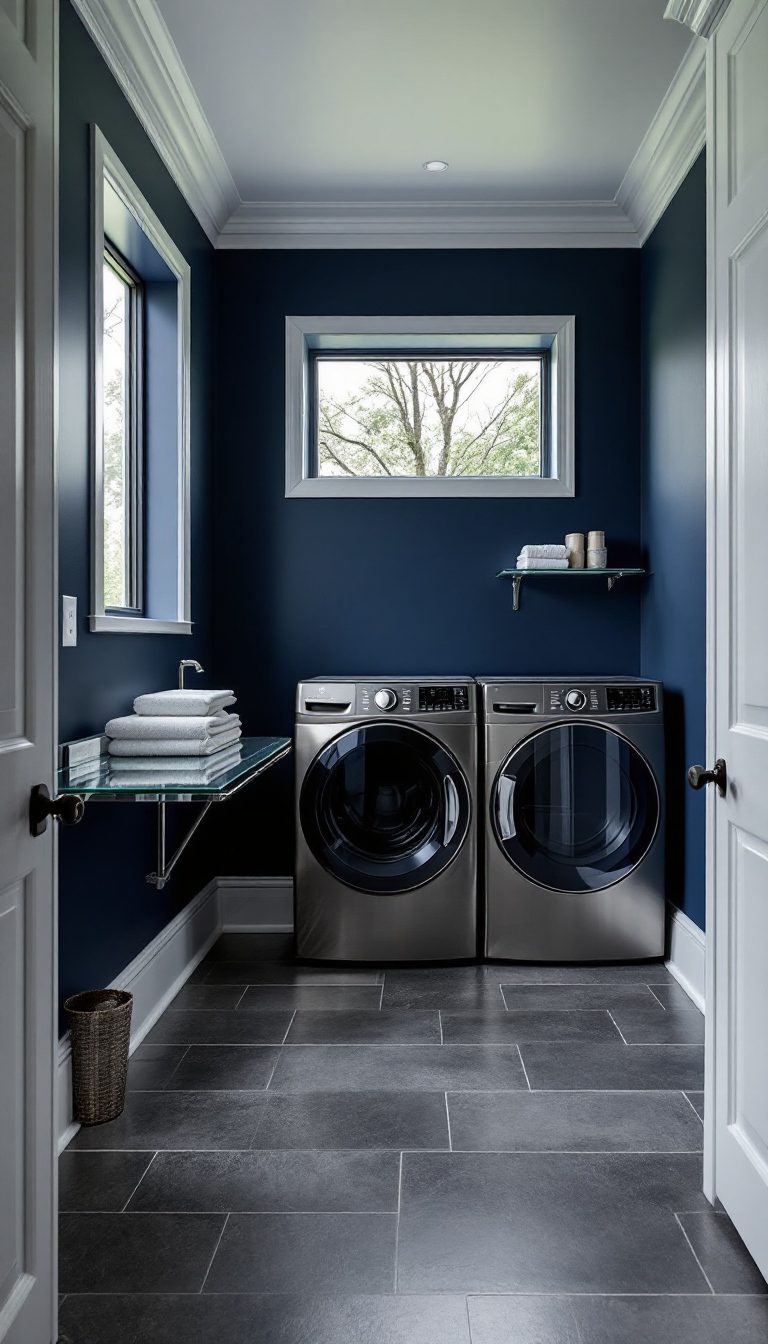 15 Dark Laundry Room Ideas - Cosy Hous
