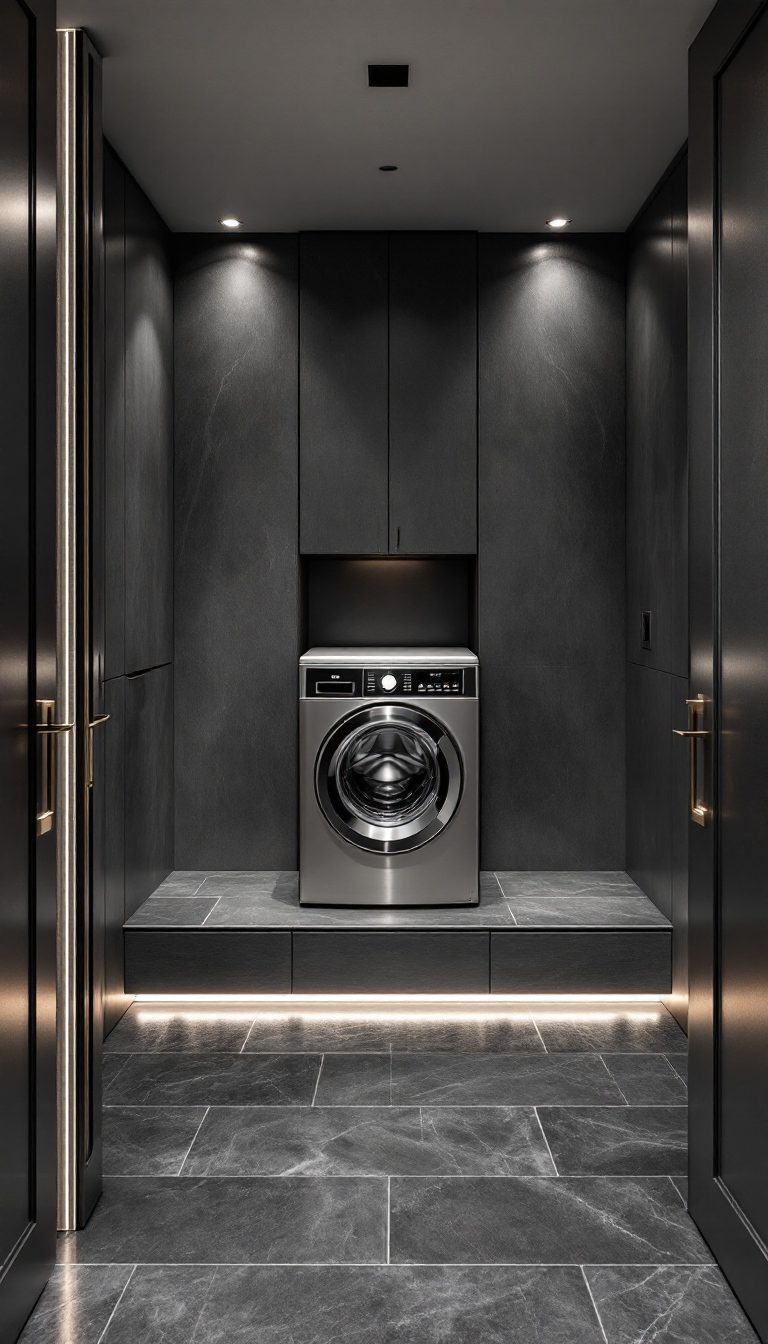 15 Dark Laundry Room Ideas - Cosy Hous