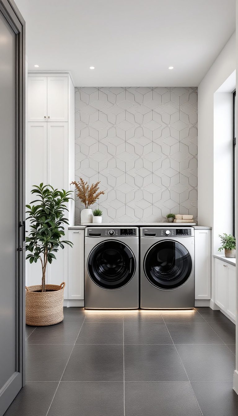 16 Stunning Accent Wall Ideas to Transform Your Laundry Room - Cosy Hous
