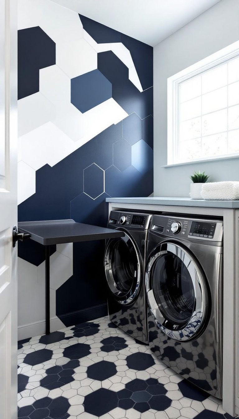 16 Stunning Accent Wall Ideas to Transform Your Laundry Room - Cosy Hous