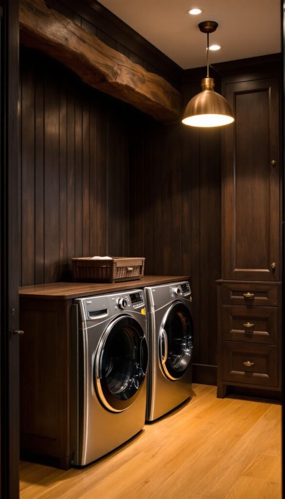 15 Dark Laundry Room Ideas - Cosy Hous