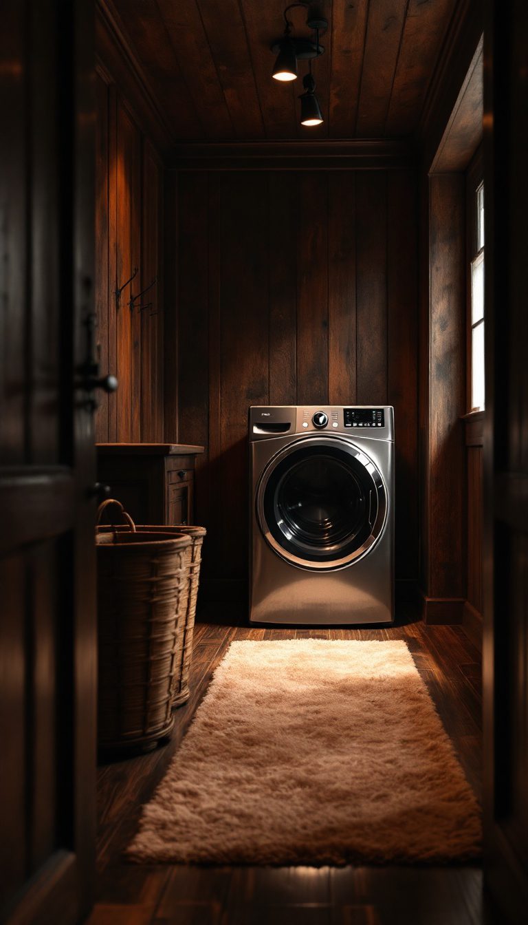15 Dark Laundry Room Ideas - Cosy Hous