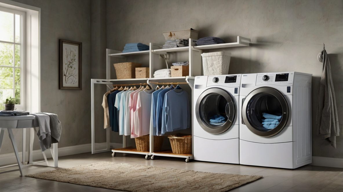 14 Genius Laundry Folding Station Ideas to Save Space & Time - Cosy Hous
